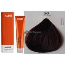 Стійка крем-фарба для волосся 5.5 махагоновий світлий шатен Creme Ducastel Subtil, 60 мл