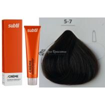 Стійка крем-фарба для волосся 5.7 каштановий світлий шатен Creme Ducastel Subtil, 60 мл