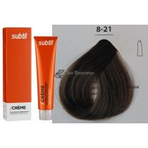 Стійка крем-фарба для волосся 8.21 перламутровий попелястий світлий блондин Creme Ducastel Subtil, 60 мл