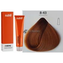 Стійка крем-фарба для волосся 8.43 мідно-золотистий світлий блондин Creme Ducastel Subtil, 60 мл