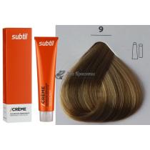 Стійка крем-фарба для волосся 9 дуже світлий блондин Creme Ducastel Subtil, 60 мл