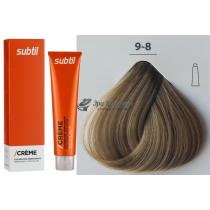 Стійка крем-фарба для волосся 9.8 дуже світлий блондин бежевий Creme Ducastel Subtil, 60 мл