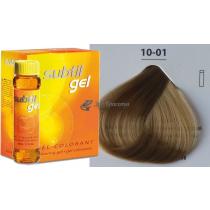 Стійка гелева фарба для волосся 10.01 екстра світлий блондин натурально-попелястий Gel Ducastel Subtil, 50 мл