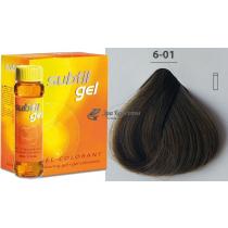 Стійка гелева фарба для волосся 6.01 темний блондин натурально-попелястий Gel Ducastel Subtil, 50 мл