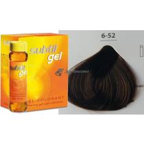 Стійка гелева фарба для волосся 6.52 темний блондин махагоново-фіолетовий Gel Ducastel Subtil, 50 мл