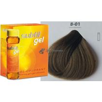 Стійка гелева фарба для волосся 8.01 світлий блондин натурально-попелястий Gel Ducastel Subtil, 50 мл