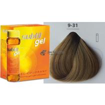 Стійка гелева фарба для волосся 9.31 дуже світлий блондин золотисто-попелястий Gel Ducastel Subtil, 50 мл