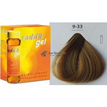 Стійка гелева фарба для волосся 9.33 дуже світлий блондин золотистий насичений Gel Ducastel Subtil, 50 мл