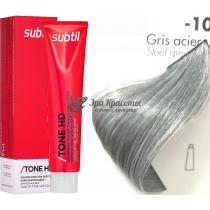 Тонуюча крем-фарба для волосся 10 Gris Acier сірий сталевий металік Tone HD Ducastel Subtil, 60 мл
