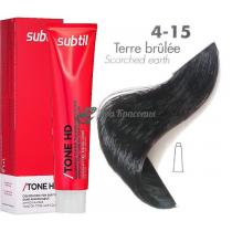 Тонуюча крем-фарба для волосся 4.15 Terre Brulee Вижену земля Tone HD Ducastel Subtil, 60 мл