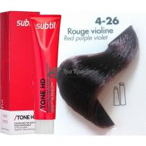 Тонуюча крем-фарба для волосся 4.26 Rouge Violine червоний пурпурно-фіолетовий Tone HD Ducastel Subtil, 60 мл