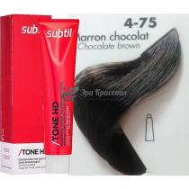 Тонуюча крем-фарба для волосся 4.75 Marron Chocolat каштановий шоколад Tone HD Ducastel Subtil, 60 мл