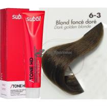 Тонуюча крем-фарба для волосся 6.3 Blond Fonce Dore темний блонд золотистий Tone HD Ducastel Subtil, 60 мл