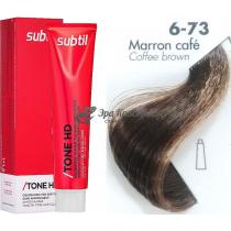 Тонуюча крем-фарба для волосся 6.73 Marron Cafe каштанлвий кавовий Tone HD Ducastel Subtil, 60 мл