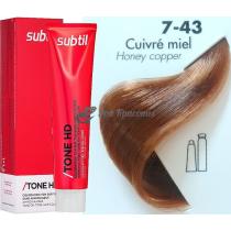Тонуюча крем-фарба для волосся 7.43 Cuivre Miel мідний медовий Tone HD Ducastel Subtil, 60 мл