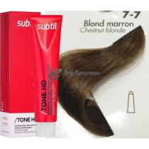 Тонуюча крем-фарба для волосся 7.7 Blond Marron блондин каштановий Tone HD Ducastel Subtil, 60 мл