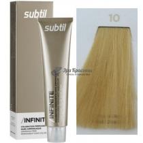 Стійка крем-фарба для волосся без аміаку 10 Екстра світлий блондин Infinite Ducastel Subtil, 60 мл
