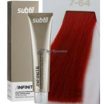 Стійка крем-фарба для волосся без аміаку 7.64 Блондин червоно-мідний Infinite Ducastel Subtil, 60 мл