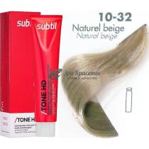 Тонуюча крем-фарба для волосся 10.32 Natural beige світлий натуральний бежевий Tone HD Ducastel Subtil, 60 мл