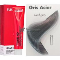 Тонуюча крем-фарба для волосся Gris Acier сірий сталевий Tone HD Ducastel Subtil, 60 мл