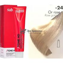 Тонуюча крем-фарба для волосся 24 Or Rose рожево-золотистий металік Tone HD Ducastel Subtil, 60 мл