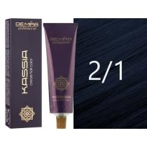 Крем-фарба для волосся 2/1 Синяво чорний Demira Cream Hair Color Kassia, 90 мл