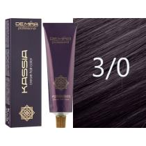 Крем-фарба для волосся 3/0 темний шатен Demira Cream Hair Color Kassia, 90 мл