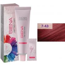 Крем-фарба для волосся 7/43 Вогненно-червоний jNOWA Siena Chromatic Save, 90 мл
