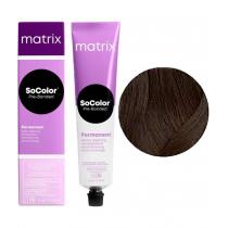 Крем-фарба для сивого волосся 504NJ Натуральний шатен нефритовий Matrix SoColor Pre-Bonded Extra Coverage, 90 мл