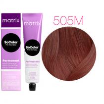Крем-фарба для сивого волосся 505M Мокка світлий шатен Matrix SoColor Pre-Bonded Extra Coverage, 90 мл