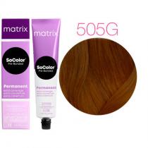 Крем-фарба для сивого волосся 505G Золотистий світлий шатен Matrix SoColor Pre-Bonded Extra Coverage, 90 мл