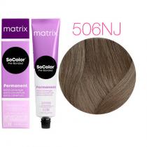 Крем-фарба для сивого волосся 506NJ Темний блондин натуральний нефритовий Matrix SoColor Pre-Bonded Extra Coverage, 90 мл