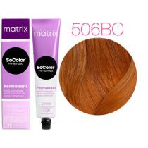 Крем-фарба для сивого волосся 506BC Темний блондин коричнево-мідний Matrix SoColor Pre-Bonded Extra Coverage, 90 мл