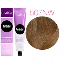 Крем-фарба для сивого волосся 507NW Натуральний блондин теплий Matrix SoColor Pre-Bonded Extra Coverage, 90 мл