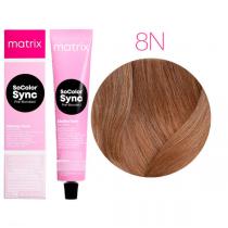 Фарба для волосся без аміаку 8N світлий блондин Matrix Socolor Sync Pre-Bonded, 90 мл
