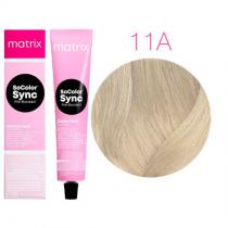 Фарба для волосся без аміаку 11A ультра світлий блондин попелястий Matrix Socolor Sync Pre-Bonded, 90 мл