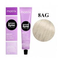 Фарба для волосся без аміаку 8AG бежевий Matrix Socolor Sync Pre-Bonded Toner Pastel, 90 мл