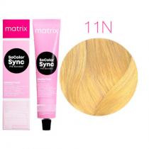 Фарба для волосся без аміаку 11N ультра світлий блондин натуральний Matrix Socolor Sync Pre-Bonded Toner Pastel, 90 мл