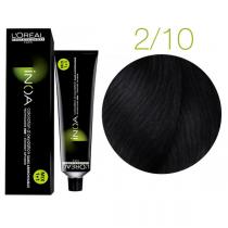 Фарба для волосся без аміаку 2.10 дуже темний шатен попелястий натуральний Inoa Mix L'oreal, 60 мл