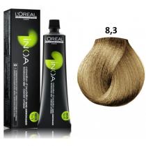 Фарба для волосся без аміаку 8.3 світлий блондин золотистий Inoa Mix L'oreal, 60 мл