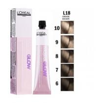 Фарба для волосся L. 18 сіро-коричневий Majirel Glow L'oreal Light Base, 50 мл