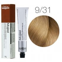 Фарба для волосся 9.31 дуже світлий блондин золотисто-попелястий L'oreal Professionnel Majirel, 50 мл