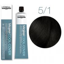 Стійка фарба для сивого волосся 5.1 світлий шатен попелястий Majirel Cool Cover L'oreal, 50 мл
