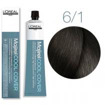 Стійка фарба для сивого волосся 6.1 Темний блондин попелястий Majirel Cool Cover L'oreal, 50 мл