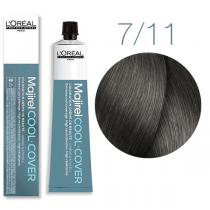 Стійка фарба для сивого волосся 7.11 блондин глибокий попелястий Majirel Cool Cover L'oreal, 50 мл