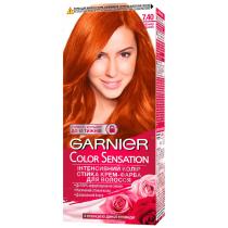 Фарба для волосся 7.40 Бурштиновий яскраво-рудий Color Sensation Garnier, 110 мл