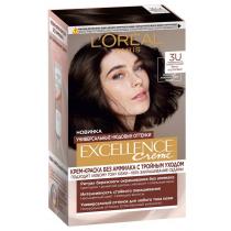 Стійка фарба для волосся 3U темно-каштановий Excellence Creme L'oreal, 192 мл