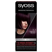 Крем-фарба для волосся стійка 3.3 Темно-фіолетовий Syoss BL, 115 мл