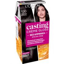 Стійка фарба для волосся без аміаку 100 чорна ваніль Casting Crème Gloss L'Oreal, 180 мл