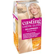 Стійка фарба для волосся без аміаку 1021 світло-світло-русявий перламутровий Casting Crème Gloss L'Oreal, 180 мл